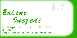 balint inczedi business card